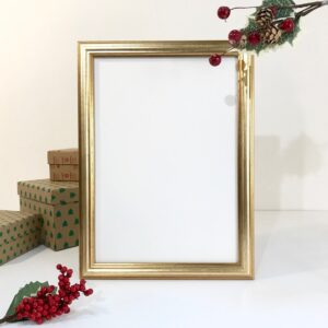 Shaped Non-Box • Distressed Gold Frame